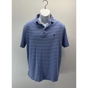 Ralph Lauren Blue and White Striped Polo Shirt
